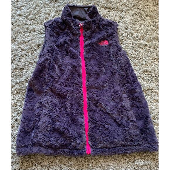 The North Face Purple Mossbud Swirl Reversible Insulated Jacket Vest sz M - Picture 2 of 7